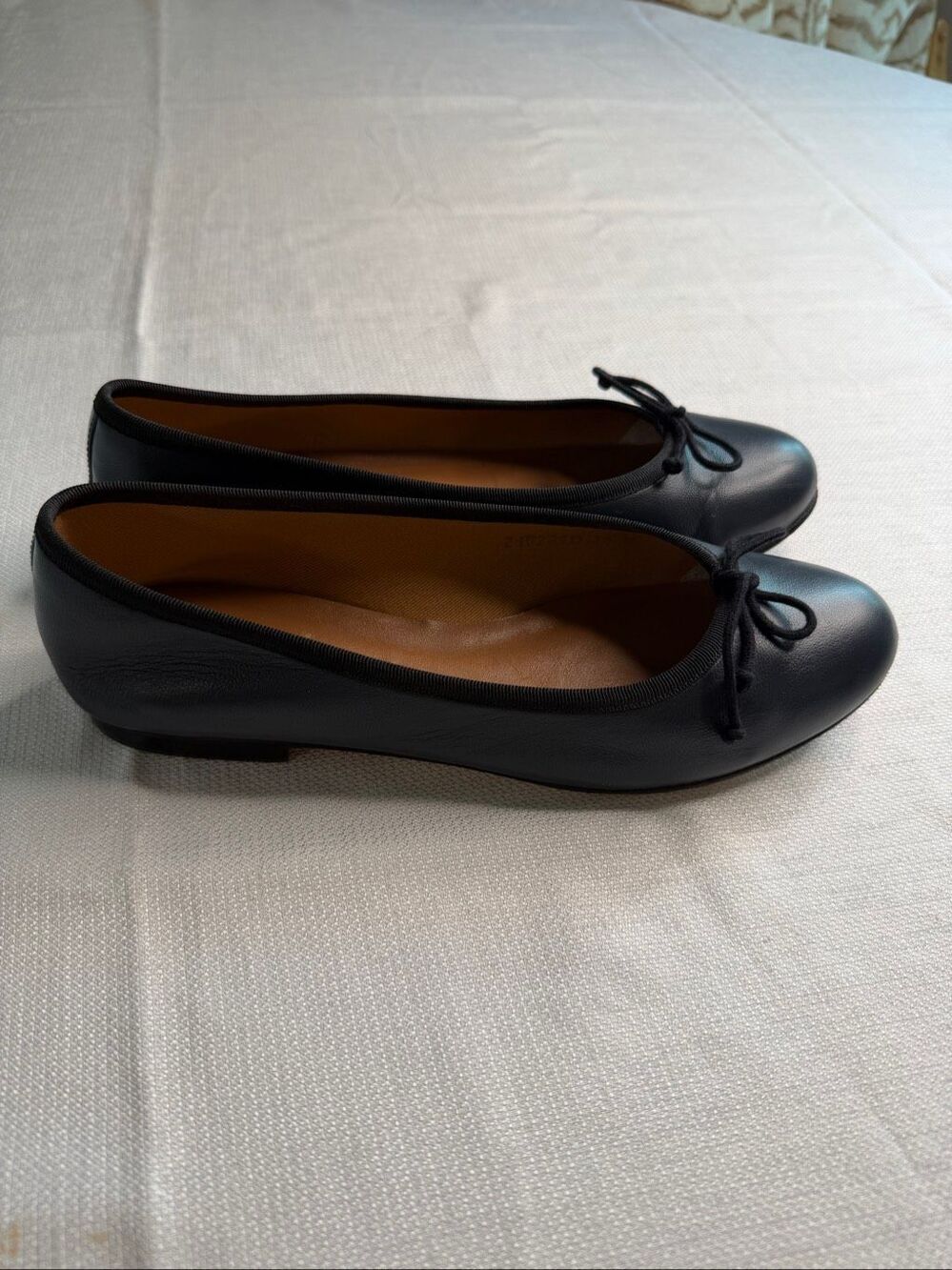 Margaux The Demi Black Navy Nappa Leather Ballet Flats Size 39 M US 8.5-9 - Picture 5 of 12